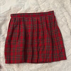 Bonnie Jean Red and Black Skater Mini Skirt